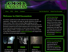 Tablet Screenshot of oddencounters.com
